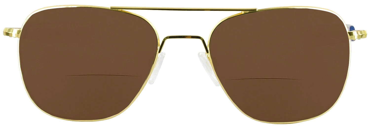 Aviator 23K Gold Bifocal Reading Sunglasses - Image 2