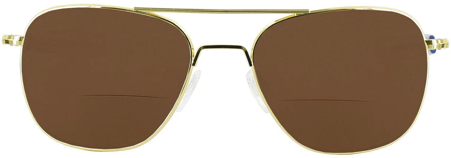 Aviator 23K Gold XL Bifocal Reading Sunglasses - Image 2