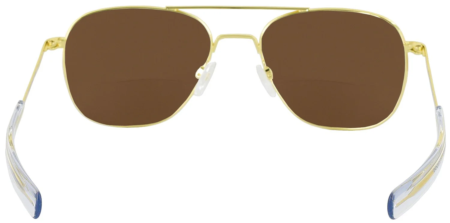 Aviator 23K Gold XL Bifocal Reading Sunglasses - Image 4