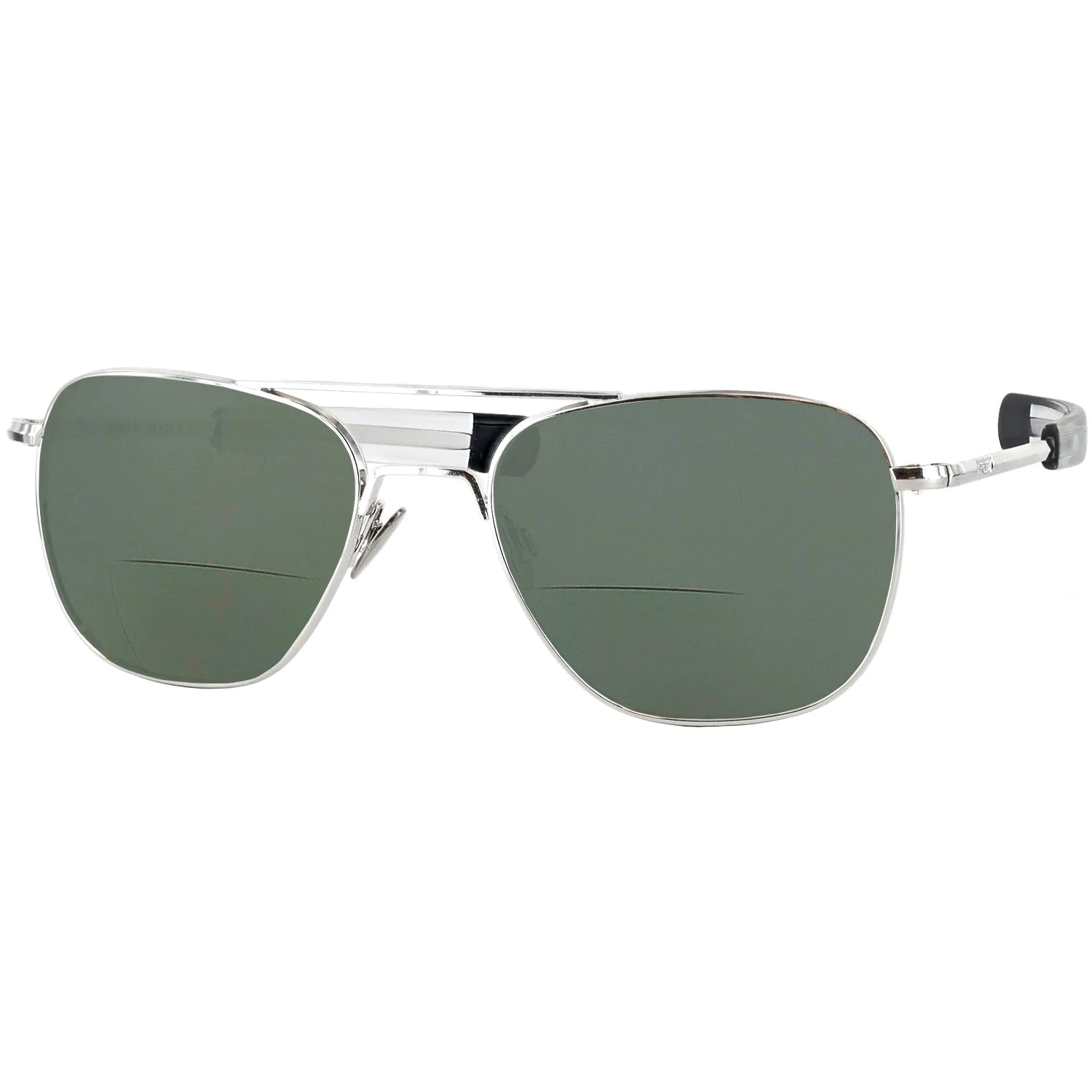 Aviator White Gold Bifocal Reading Sunglasses
