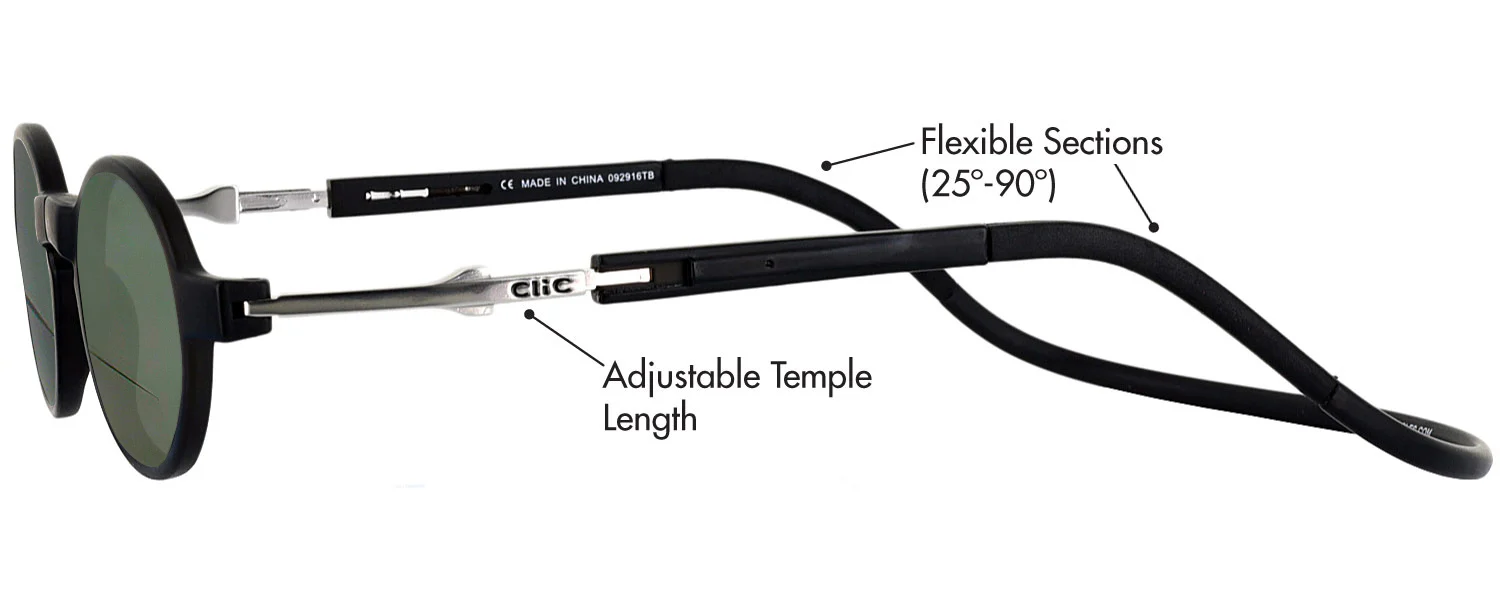 CliC FLEX Round Bifocal Reading Sunglasses