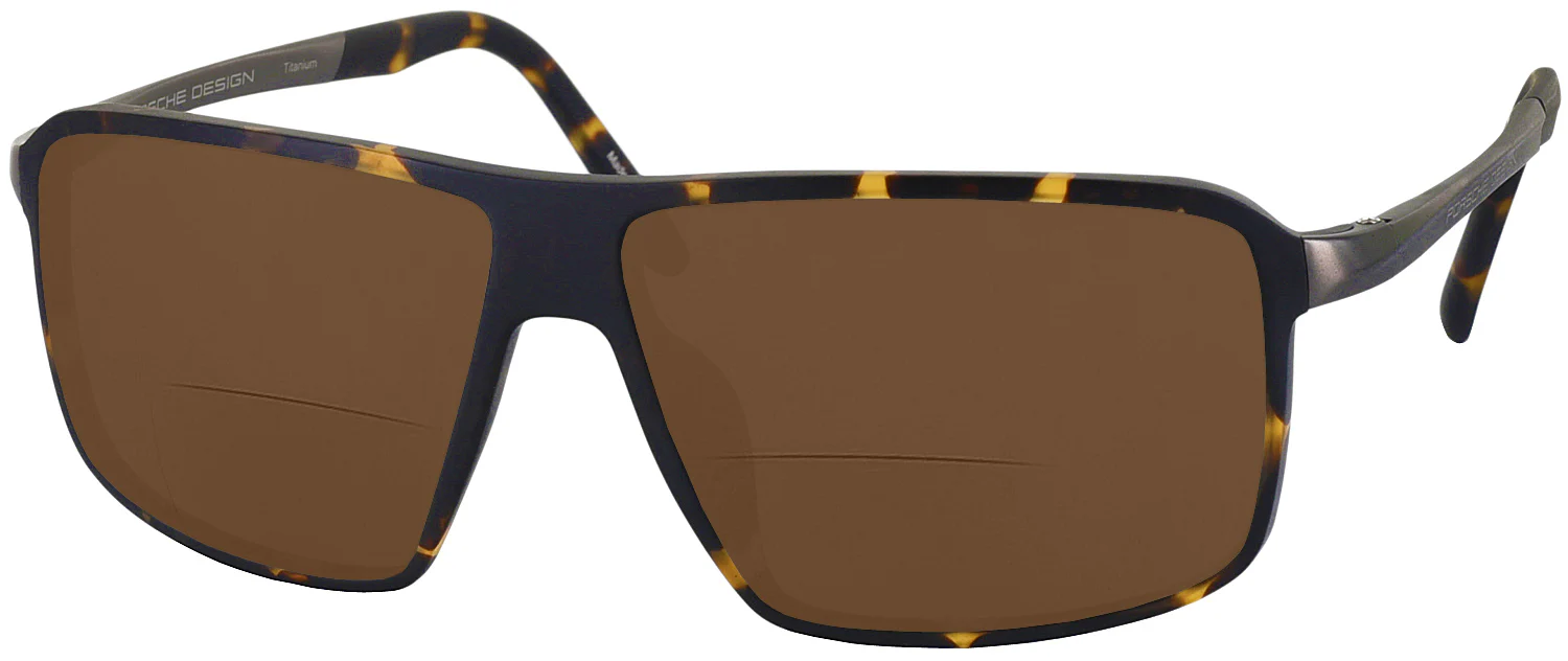Porsche 8650 Titanium Bifocal Reading Sunglasses with Polarized
