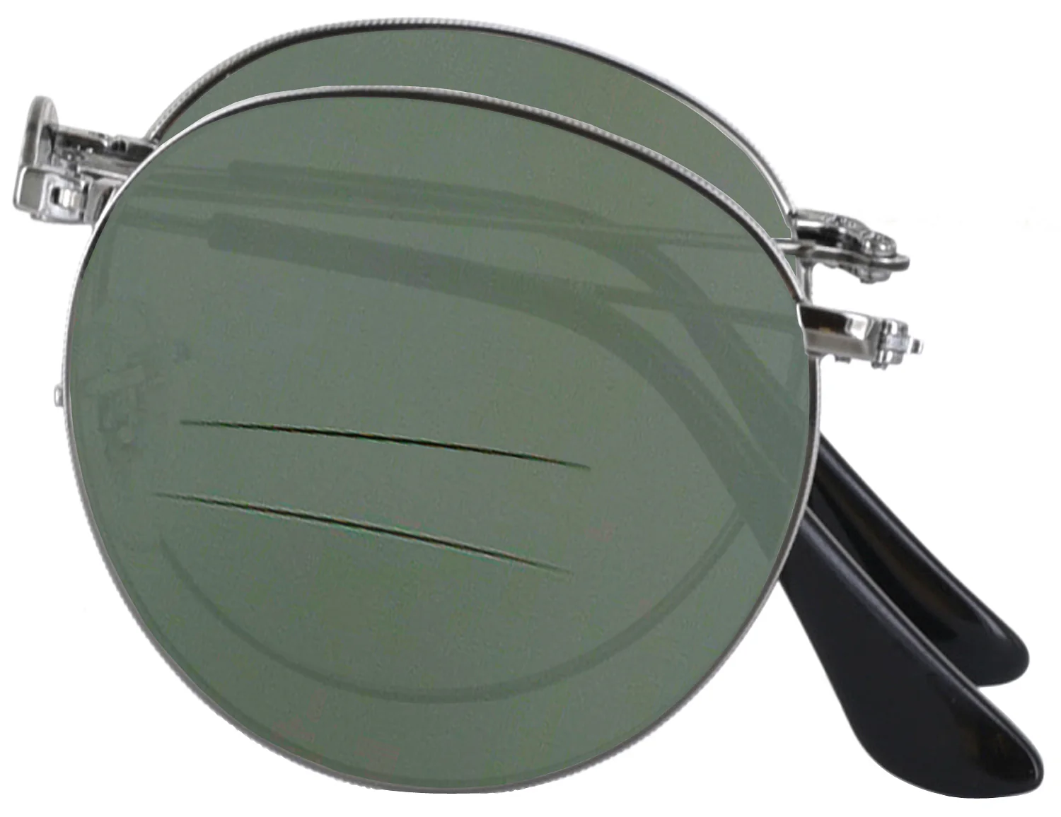 Ray-Ban 3532V Round Folding Optics Bifocal Reading Sunglasses